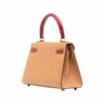 Hermès 2002 Kelly 28 Orange Buffalo Gold Hardware Replica Bags