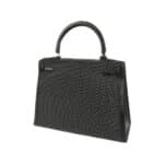 Hermès 2003 Kelly 32 Sellier Black Calf Silver Hardware Lushentic Grade Bags