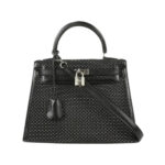 Hermès 2003 Kelly 32 Sellier Black Calf Silver Hardware Lushentic Grade Bags