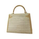 Hermès 2000 Kelly 25 Sellier Beige and Ecru Box Calf Gold Hardware Best Lushentic Bags