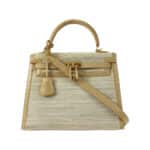 Hermès 2000 Kelly 25 Sellier Beige and Ecru Box Calf Gold Hardware Best Lushentic Bags