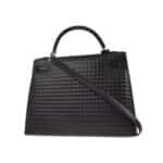 Hermès 2003 Kelly 32 Sellier Black Calf Silver Hardware Lushentic Grade Bags