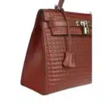 Hermès 2003 Kelly 32 Sellier Wine Red Calf Palladium Hardware handbag dupes