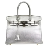 Hermès Limited Edition Birkin 30 Metallic Silver Chevre Palladium Hardware