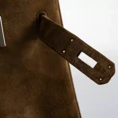 Hermès 2008 Birkin 30 Gold Veau Doblis Suede detail1