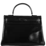 Hermès 2011 Kelly 35 Retourne So Black Box Calfskin PVD Hardware Affordable