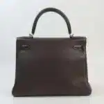 Hermès 2014 Kelly 28 Café Clemence Palladium Hardware Lushentic inspired bags