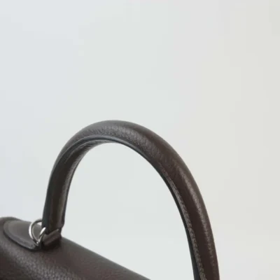 Hermès 2014 Kelly 28 Café Clemence Palladium Hardware Lushentic inspired bags