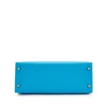 Hermès 2021 Kelly 28 Sellier Bleu Frida Madame Gold Hardware Affordable