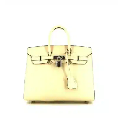 Hermès Birkin 25 Beige Epsom Silver Hardware