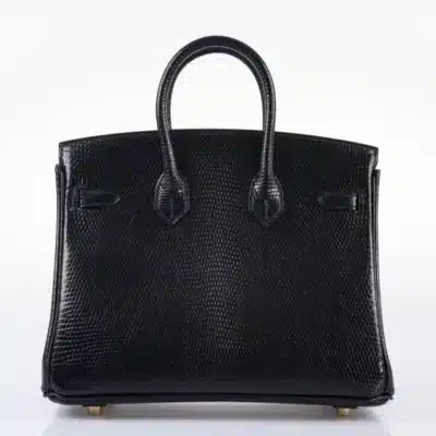 Hermès Birkin 25 Black Niloticus Lizard Gold Hardware