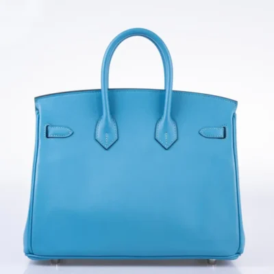 Hermès Birkin 25 Bleu Du Nord Swift Palladium Hardware Lushentic Grade Bags