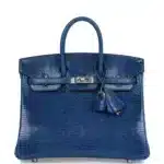 Hermès Birkin 25 Bleu Saphir Lizard Palladium Hardware