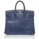 Hermès Birkin 25 Brighton Blue Niloticus Lizard Palladium Hardware