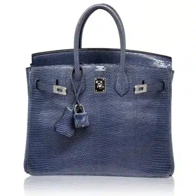 Hermès Birkin 25 Brighton Blue Niloticus Lizard Palladium Hardware