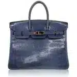 Hermès Birkin 25 Brighton Blue Niloticus Lizard Palladium Hardware