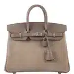 Hermès Limited Edition Birkin 25 Gris Caillou & Etoupe Swift Grizzly Palladium Hardware Affordable