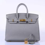 Hermès Birkin 25 Gris Mouette Togo Gold Hardware