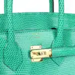 Hermès Birkin 25 Menthe Varanus Niloticus Lizard Gold Hardware