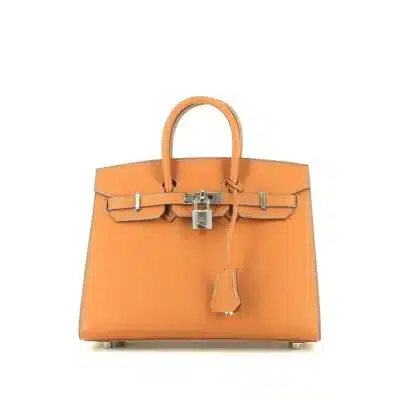 Hermès Birkin 25 Orange Epsom Silver Hardware