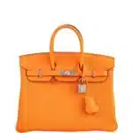 Hermès Birkin 25 Orange Minium Togo Palladium Hardware