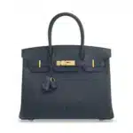 Hermès Birkin 30 Black Ostrich Gold Hardware