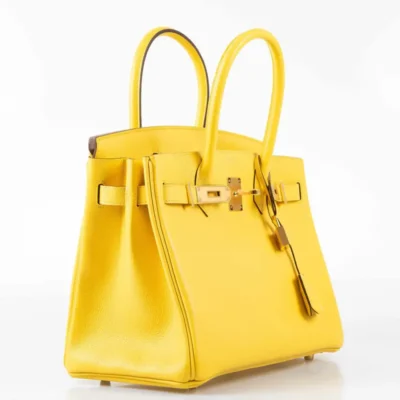 Hermès Birkin 30 Jaune de Naples Taurillon Novillo Gold Hardware Best Lushentic Bags