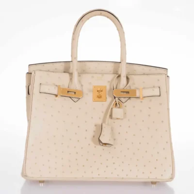 Hermès Birkin 30 Parchemin Ostrich Gold Hardware