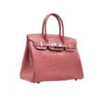 Hermès Birkin 30 Rose Shiny Alligator Mississippiensis Palladium Hardware