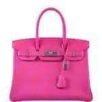 Hermès Birkin 30 Rose Tyrien Chevre Palladium Hardware Lushentic Bags