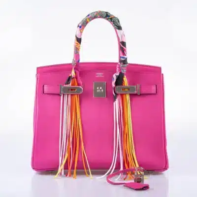 Hermès Birkin 30 Rose Tyrien Chevre Palladium Hardware Lushentic Bags