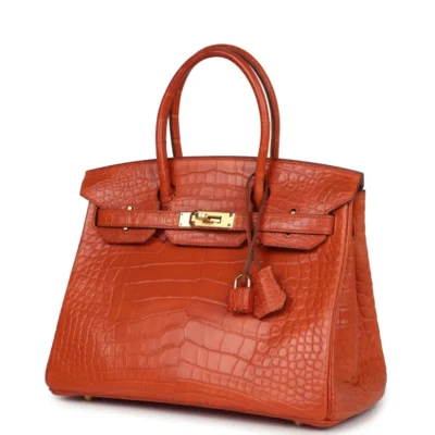 Hermès Birkin 30 Sanguine Matte Alligator Mississippiensis Gold Hardware