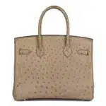 Hermès Birkin 30 Gris Ostrich Palladium Hardware