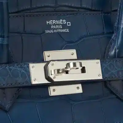 Hermès Birkin 35 Bleu De Malte Matte Alligator Missipensis logo1