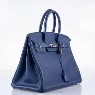 Hermès Birkin 35 Blue Saphire Taurillon Novillo Palladium Hardware Luxury replica handbags