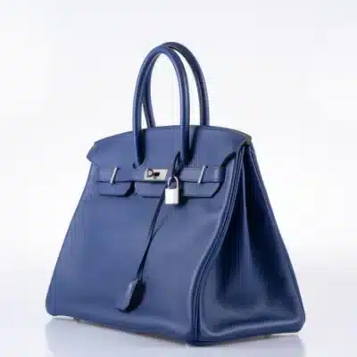 Hermès Birkin 35 Blue Saphire Taurillon Novillo Palladium Hardware Luxury replica handbags