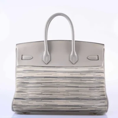 Hermès Birkin 35 Grey And Gris Perle Box Calf & Vibrato Palladium Hardware