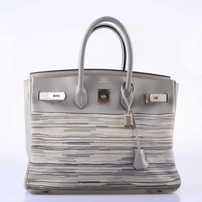 Hermès Birkin 35 Grey And Gris Perle Box Calf & Vibrato Palladium Hardware