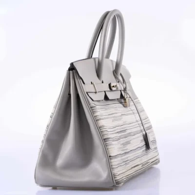 Hermès Birkin 35 Grey And Gris Perle Box Calf & Vibrato Palladium Hardware