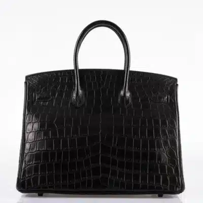 Hermès Birkin 35 So Black Matte Niloticus Crocodile Black PVD Hardware