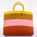 Hermès Limited Edition Birkin 35 Sellier "Sunrise" Rainbow Epsom Palladium Hardware