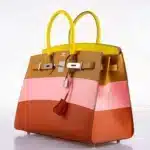 Hermès Limited Edition Birkin 35 Sellier "Sunrise" Rainbow Epsom Palladium Hardware