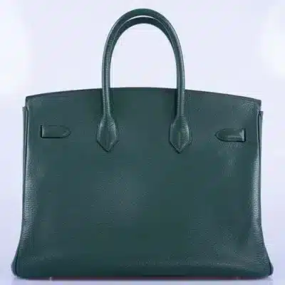 Hermès Birkin 35 Vert Fonce Ardenne Palladium Hardware Replica designer handbags