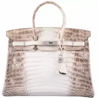 Hermès Rare Collectible Diamond Birkin 35 Himalaya Crocodile Diamond Encrusted 18k White Gold Hardware