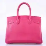 Hermès HSS 2014 Birkin 30 Shocking Rose and Etoupe Chevre Palladium Hardware