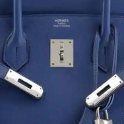 Hermès HSS 2019 Birkin 30 Blue Electric Togo logo