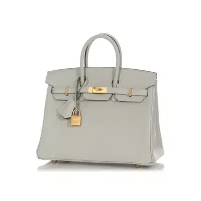 Hermès HSS Birkin 25 Gris Perle and Rose Pourpre Verso Chèvre Brushed Gold Hardware