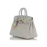 Hermès HSS Birkin 25 Gris Perle and Rose Pourpre Verso Chèvre Brushed Gold Hardware