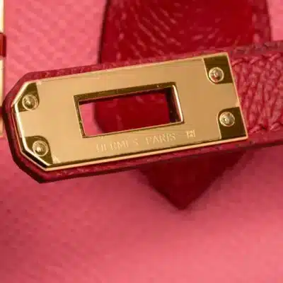 Hermès HSS Birkin 25 Rose Azalee and Rouge Casaque Epsom Gold Hardware