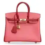 Hermès HSS Birkin 25 Rose Azalee and Rouge Casaque Epsom Gold Hardware